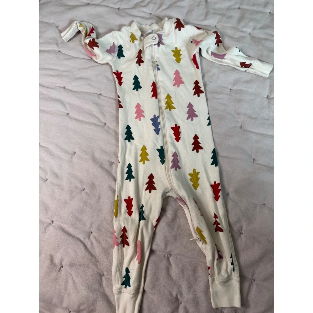 2PC Set Hanna Andersson Organic Cotton Holiday One‎ Piece Sleeper 18-24M Toddler